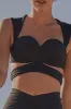 Corset Cutout Sports Bra - Black sold by Floralkini