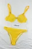Yellow Rib High Waisted Bikini Bottom sold by Floralkini