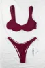Burgundy High Rise Bikini Bottom sold by Floralkini