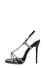 Diamante Knot Pointed Toe Slingback Heeled Sandals - Black sold by Floralkini