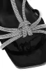Diamante Knot Pointed Toe Slingback Heeled Sandals - Black sold by Floralkini