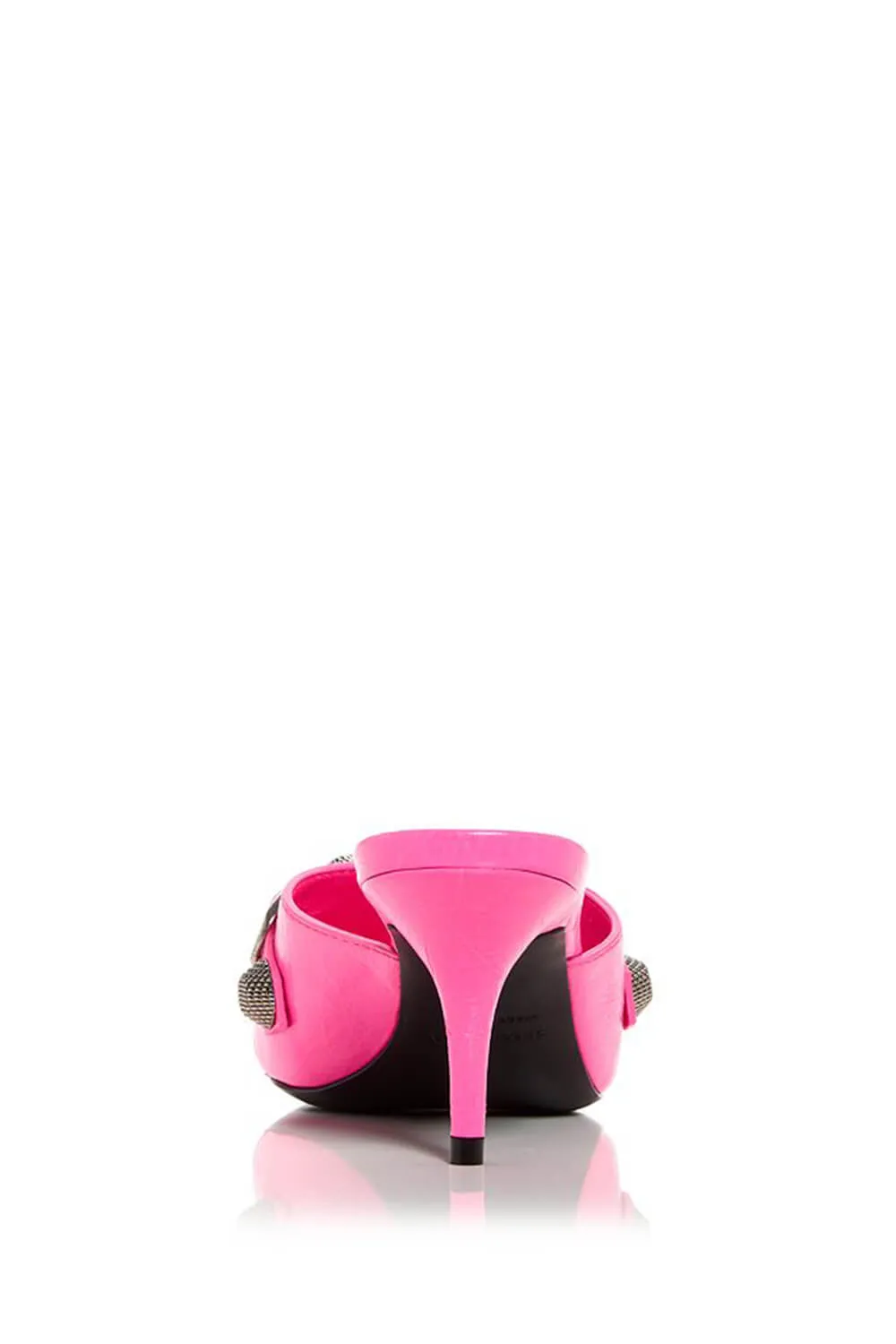 Pointed Toe Stiletto Mules With Studs And Pin Buckle Strap Details - Pink sold by Floralkini product image thumbnail 4