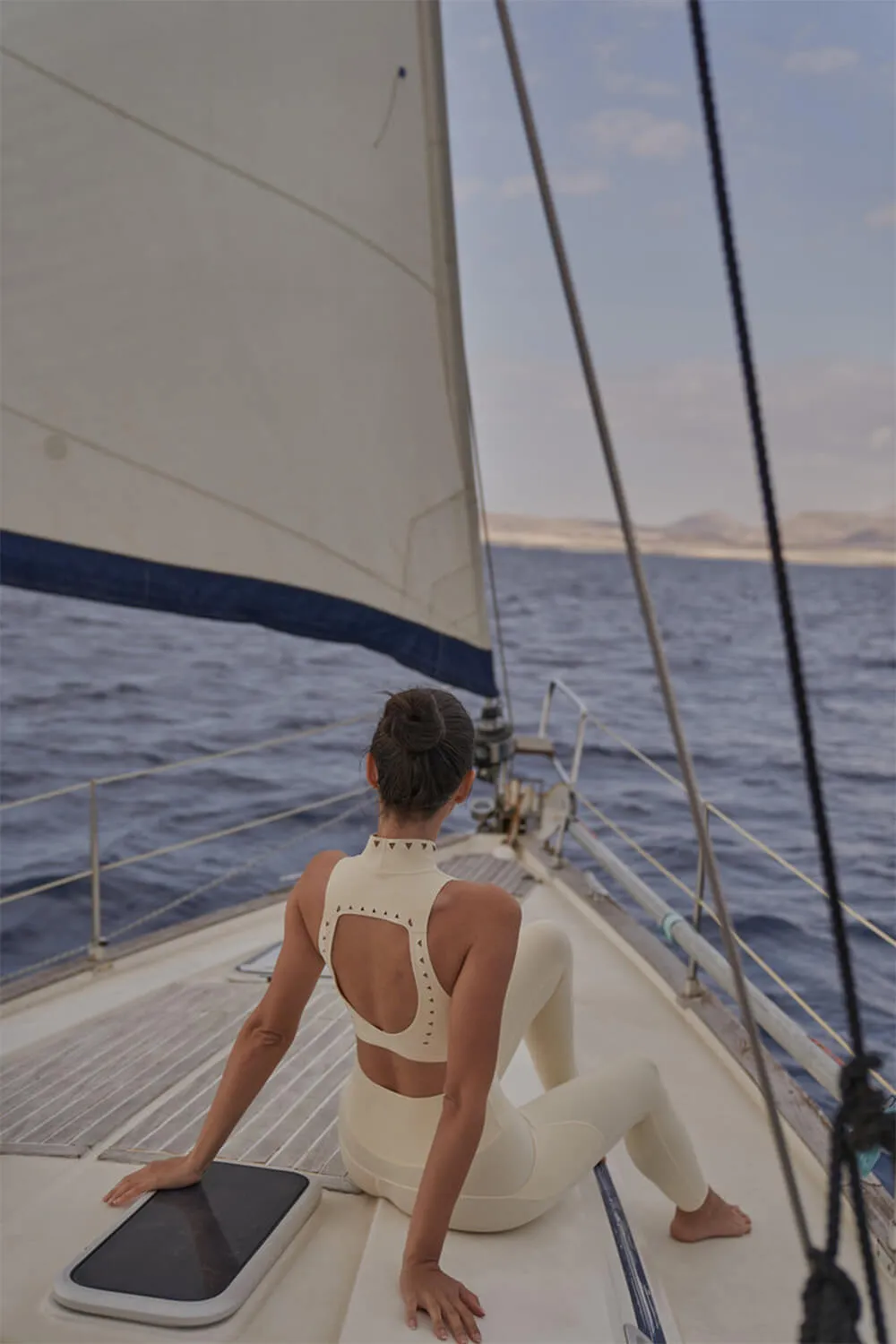 High Neck Laser Cut Bra - Beige sold by Floralkini product image thumbnail 4