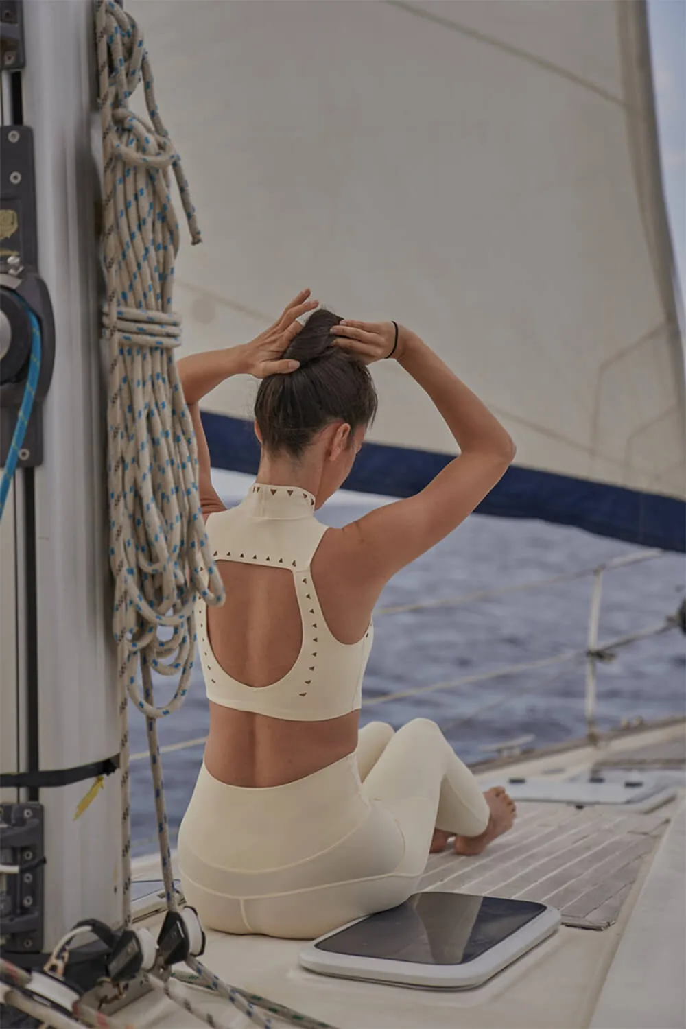 High Neck Laser Cut Bra - Beige sold by Floralkini product image thumbnail 5