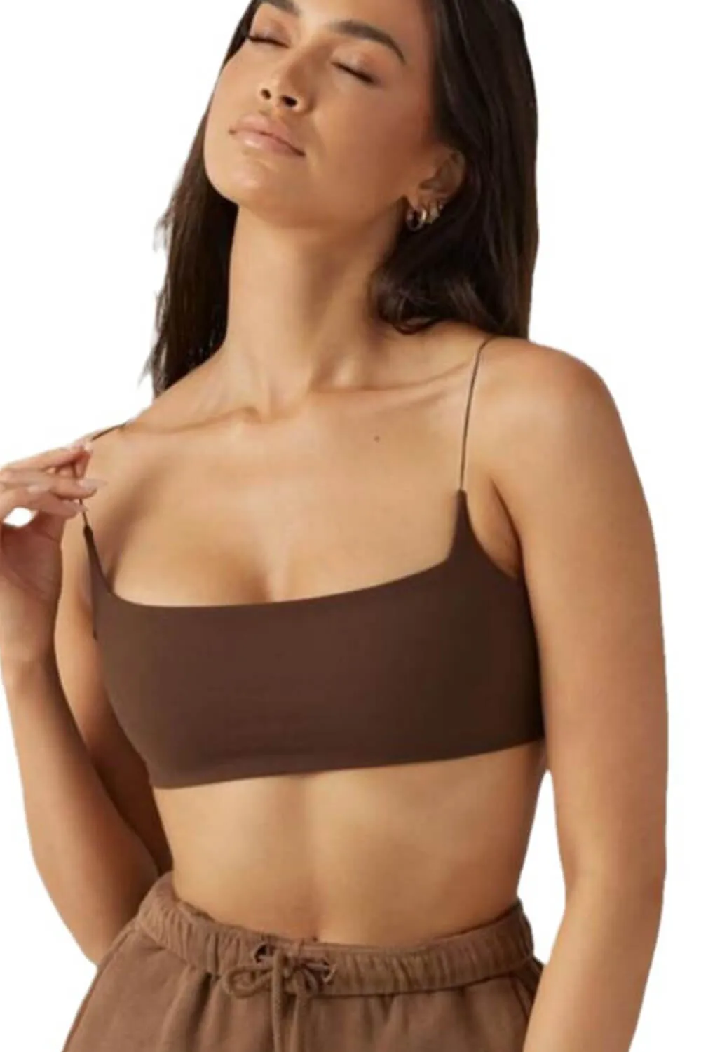 Seamless Cami Sports Bra- Coffee sold by Floralkini