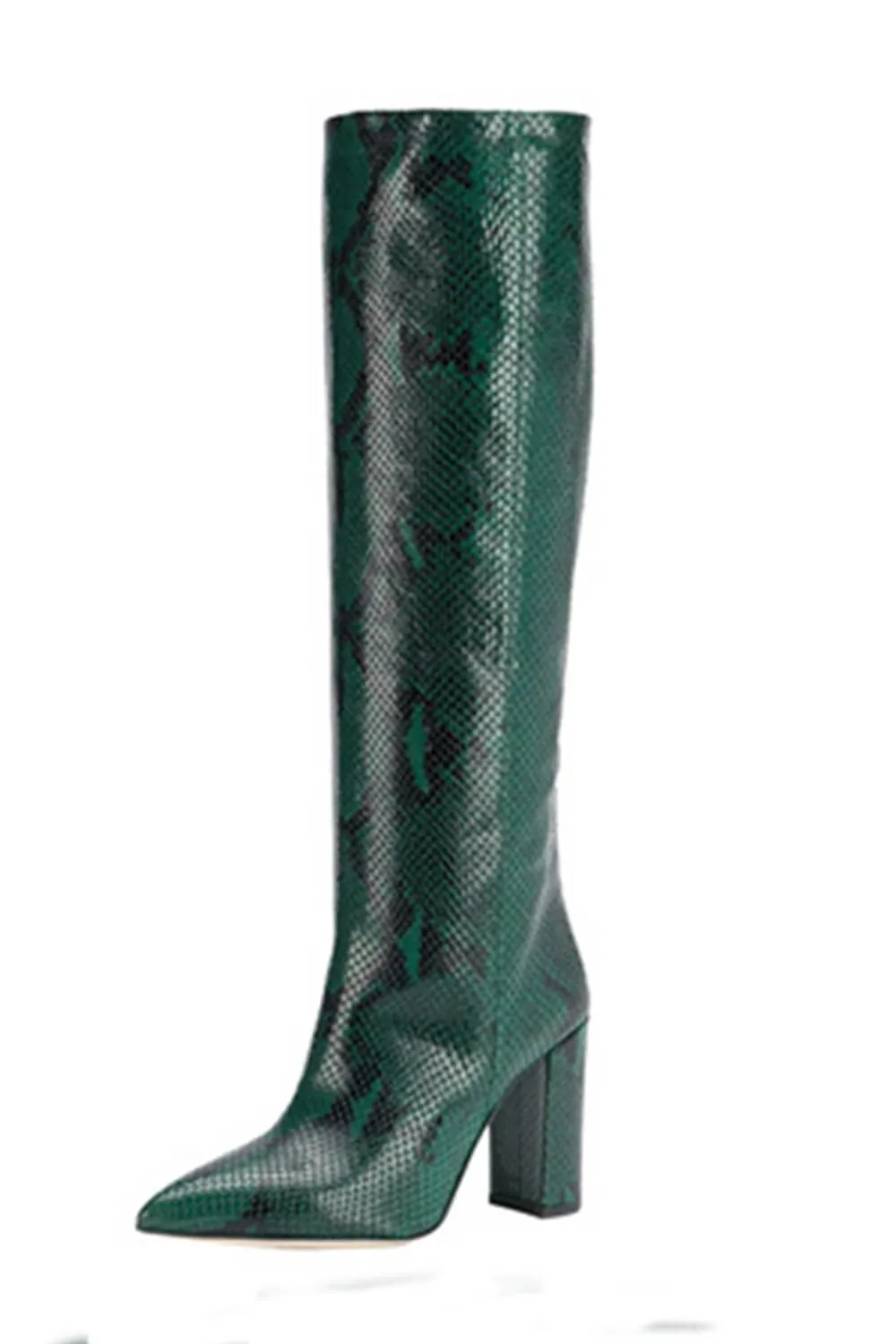 Python Effect Knee High Boots - Green sold by Floralkini product image thumbnail 2