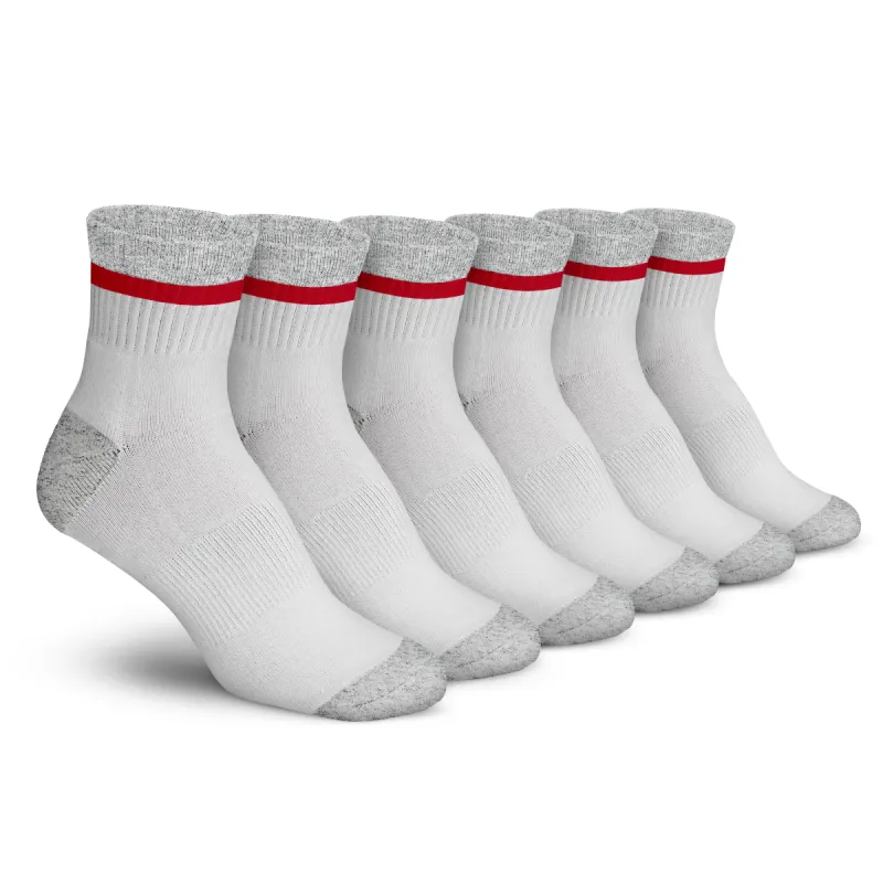 Stripe Ankle 3 Pack - White / Orange / Grey sold by Foot Cardigan