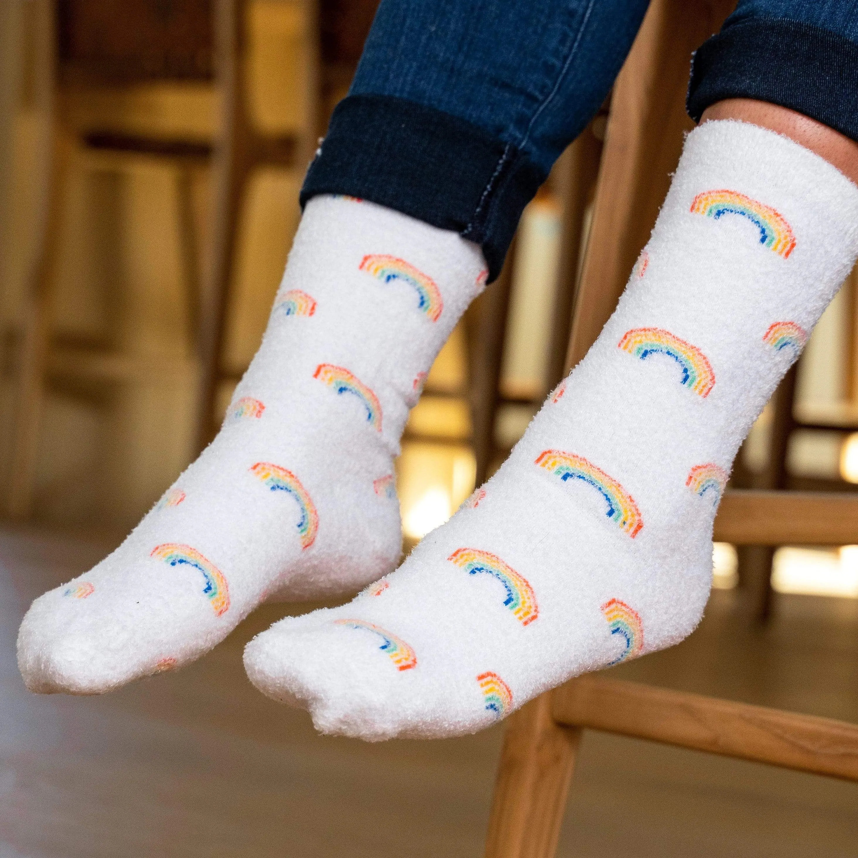 Women's Fuzzy Rainbow ๐ sold by Foot Cardigan product image thumbnail 3