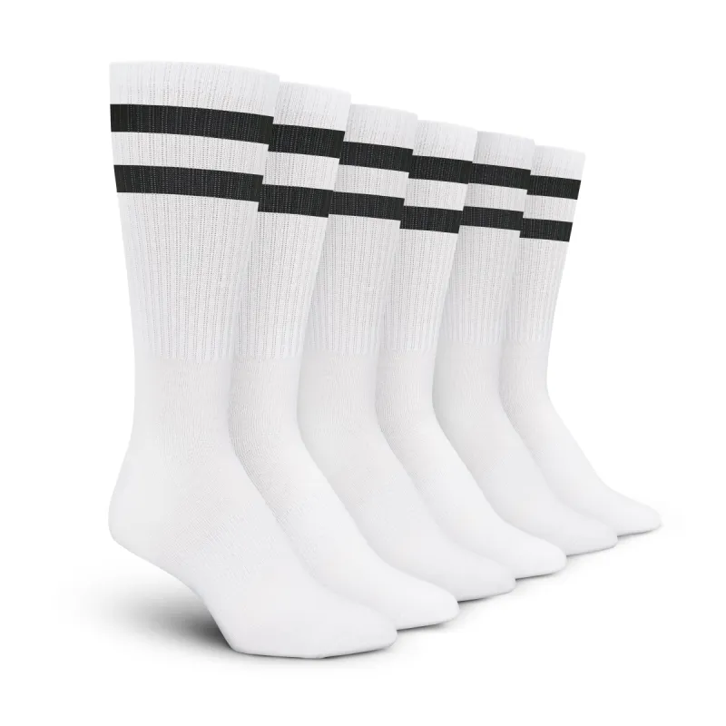 White Black Stripe Crew - 3 Pack sold by Foot Cardigan