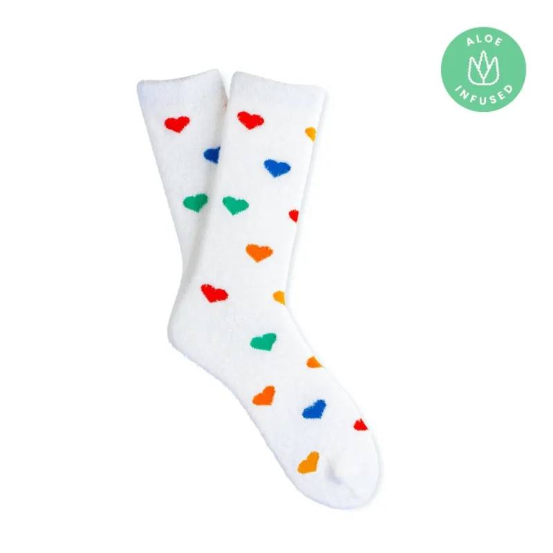 Women's Fuzzy Hearts 💗 sold by Foot Cardigan