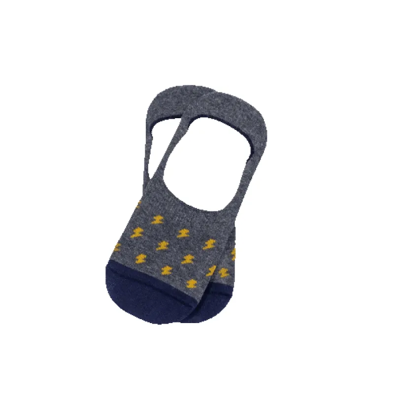 Men's Bolt No-Show Socks made by Foot Cardigan