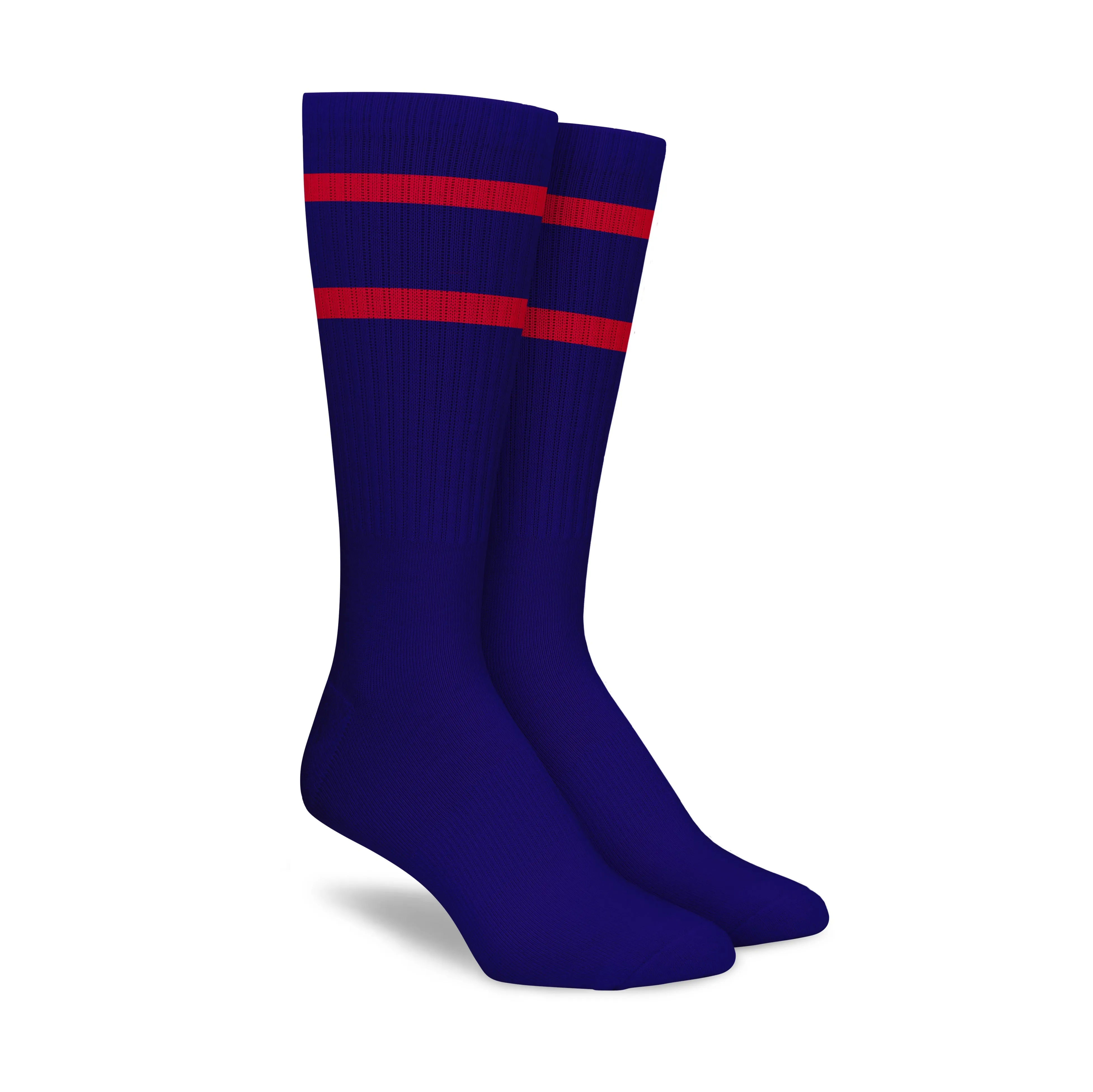 Navy Red Stripe Crew - 3 Pack sold by Foot Cardigan