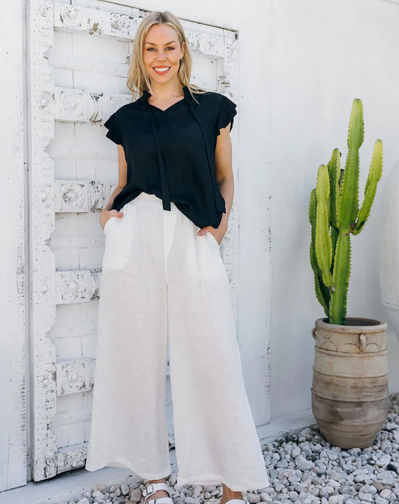 Sadie Pants - White sold by Freez