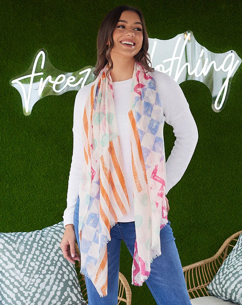 Sherbet Print Scarf sold by Freez product image thumbnail 4