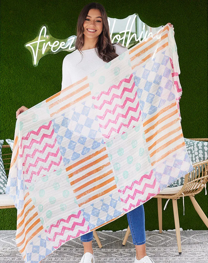 Sherbet Print Scarf sold by Freez product image thumbnail 2