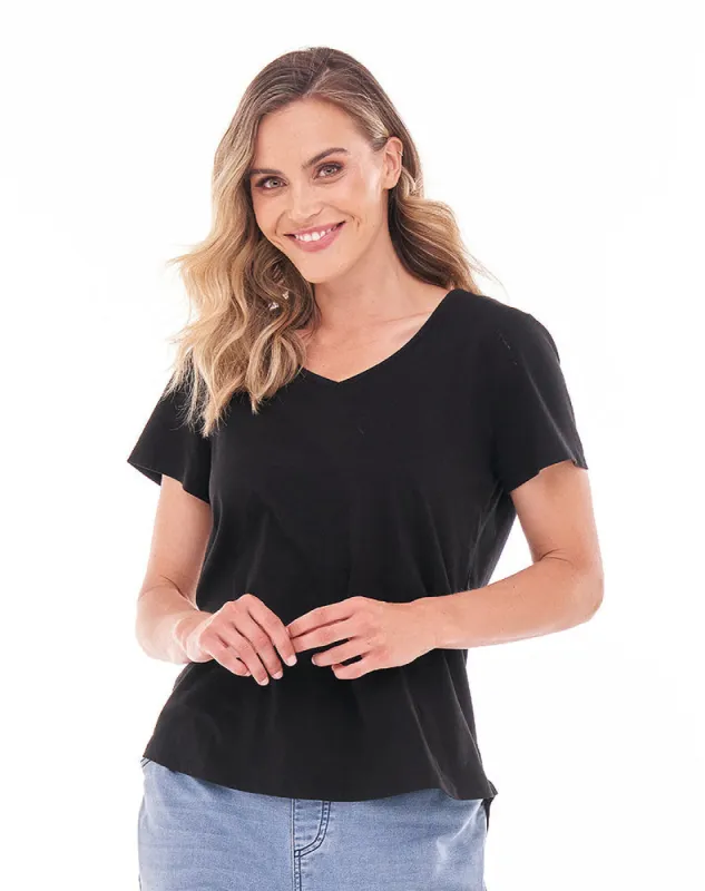 Ava Tee - Black sold by Freez