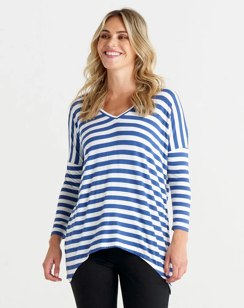 Geneva Tee - Navy/White Stripe sold by Freez product image thumbnail 5