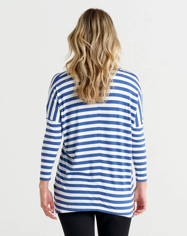 Geneva Tee - Navy/White Stripe sold by Freez product image thumbnail 4