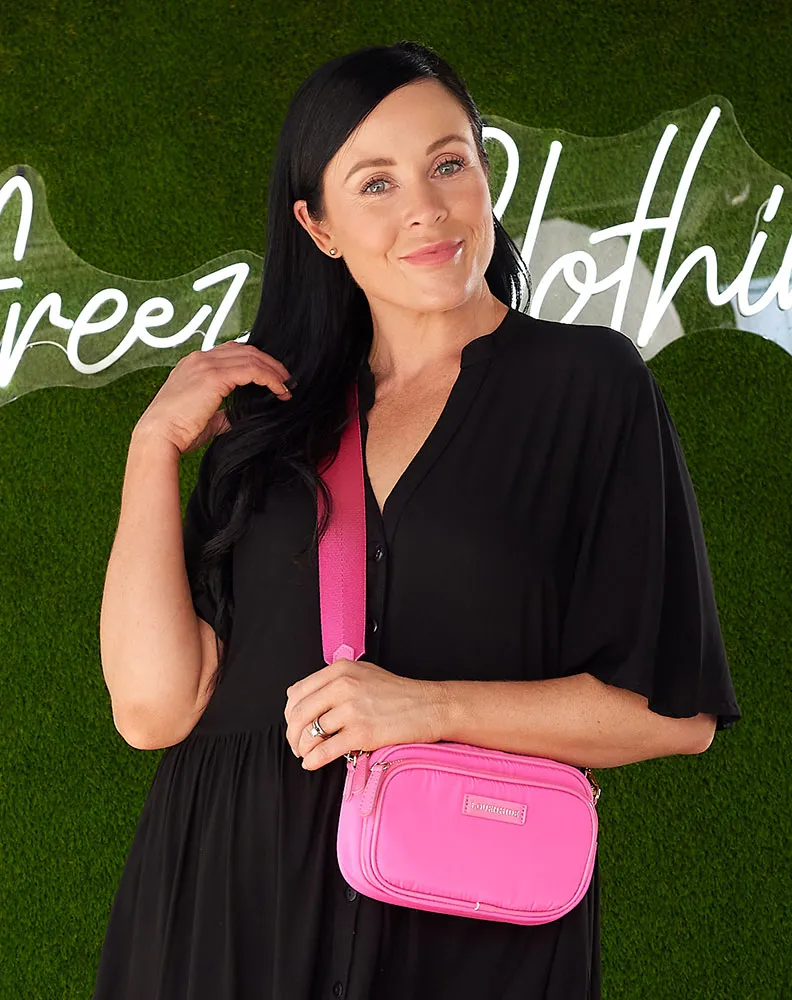 Cali Nylon Crossbody Bag - Pink sold by Freez product image thumbnail 3