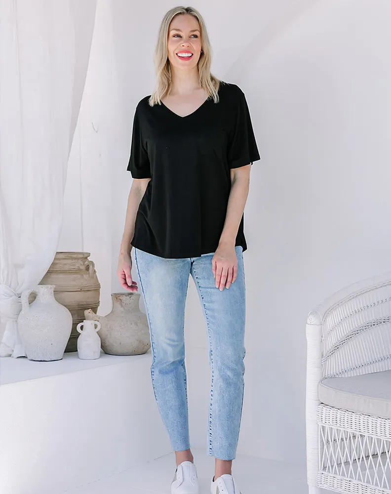 V Neck Tee - Black sold by Freez product image thumbnail 2