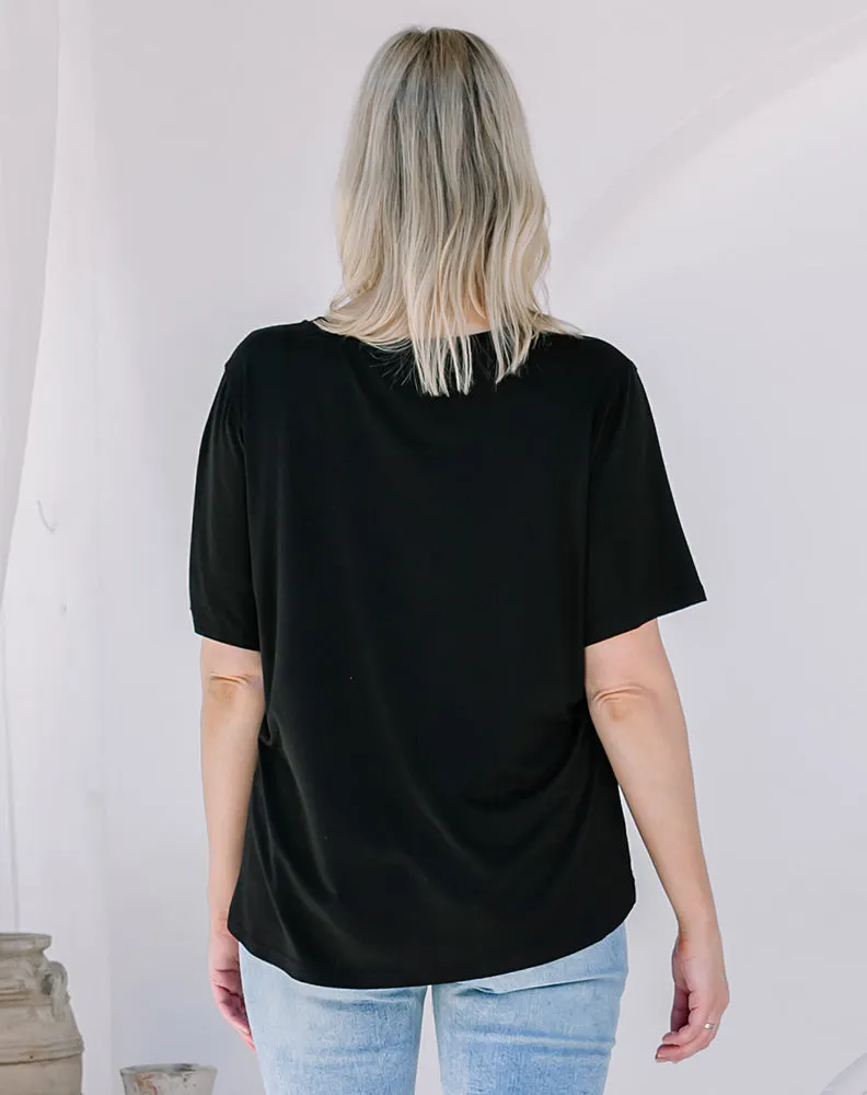V Neck Tee - Black sold by Freez product image thumbnail 4
