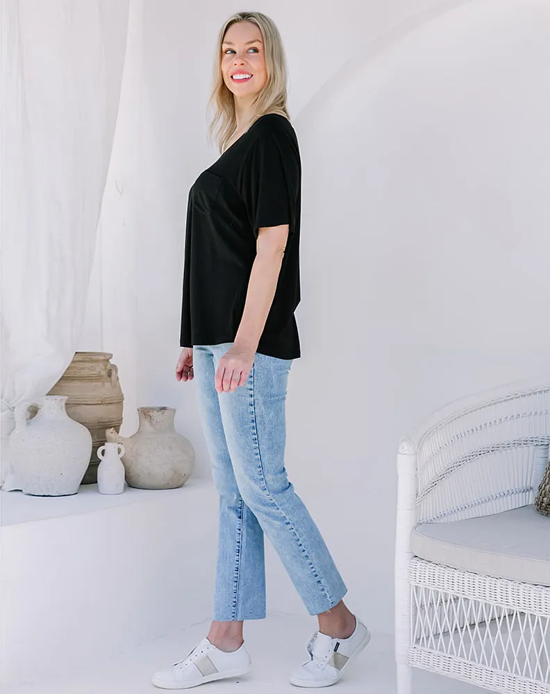 V Neck Tee - Black sold by Freez product image thumbnail 5