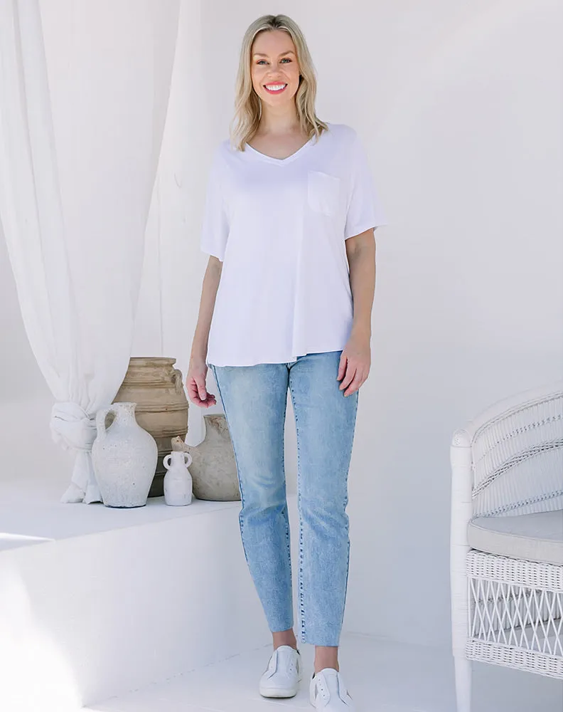 V Neck Tee - White sold by Freez product image thumbnail 2