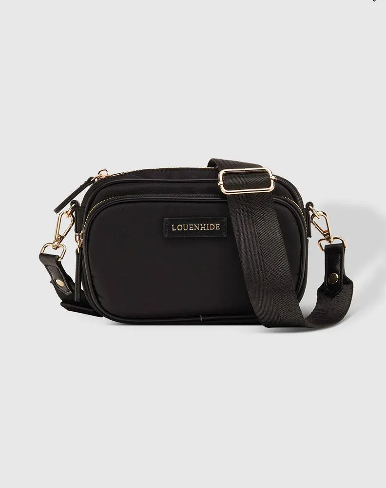 Cali Nylon Crossbody Bag - Black sold by Freez