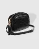 Jacinta Woven Crossbody Bag - Black sold by Freez