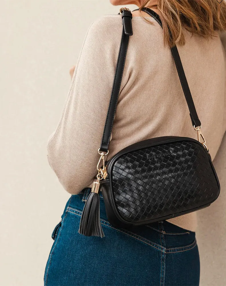 Jacinta Woven Crossbody Bag - Black sold by Freez product image thumbnail 2