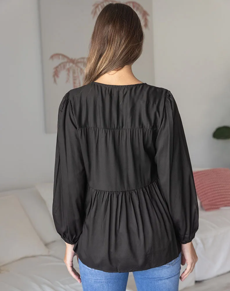 Jane Shirt - Black sold by Freez product image thumbnail 4