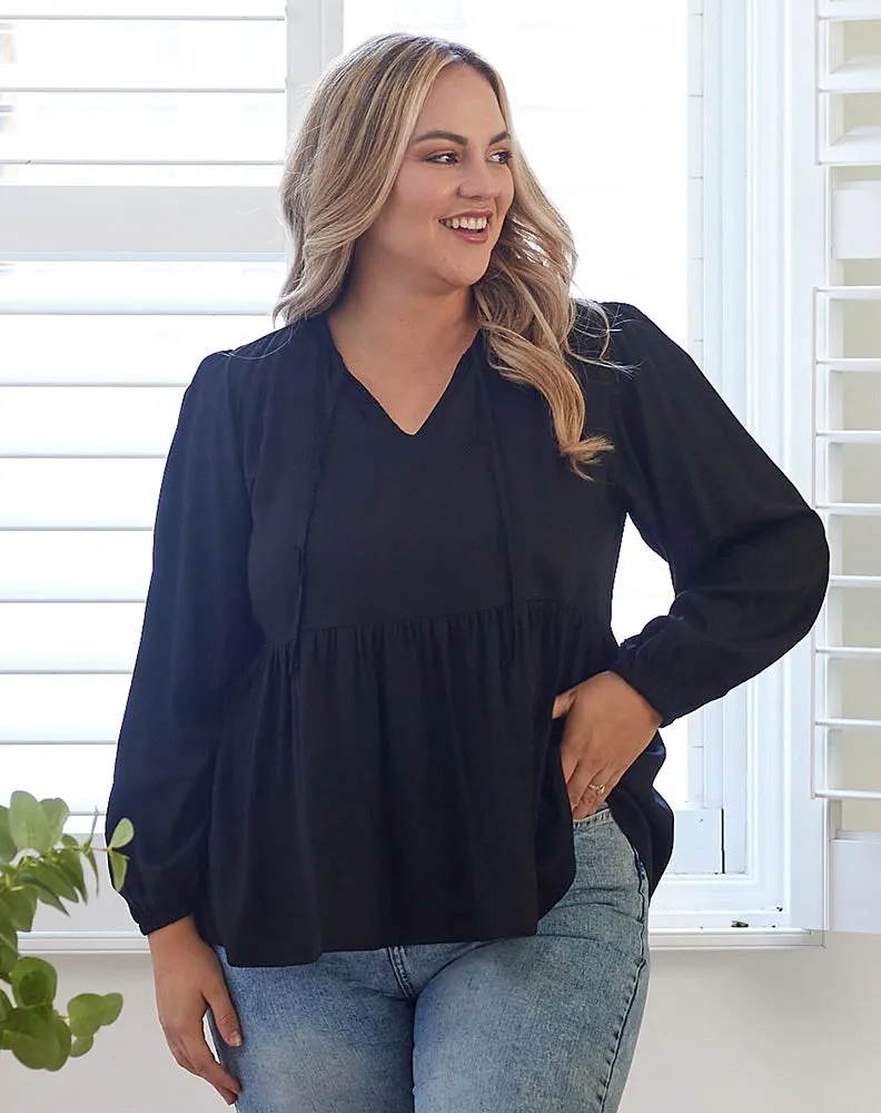 Jane Shirt - Black sold by Freez