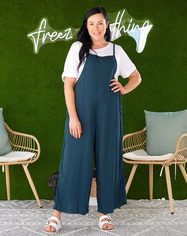 Rayon Overall -Teal sold by Freez
