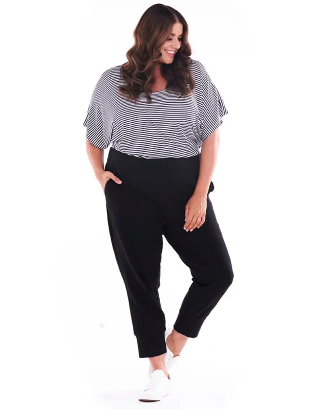 Alexia Crop Jogger - Black sold by Freez