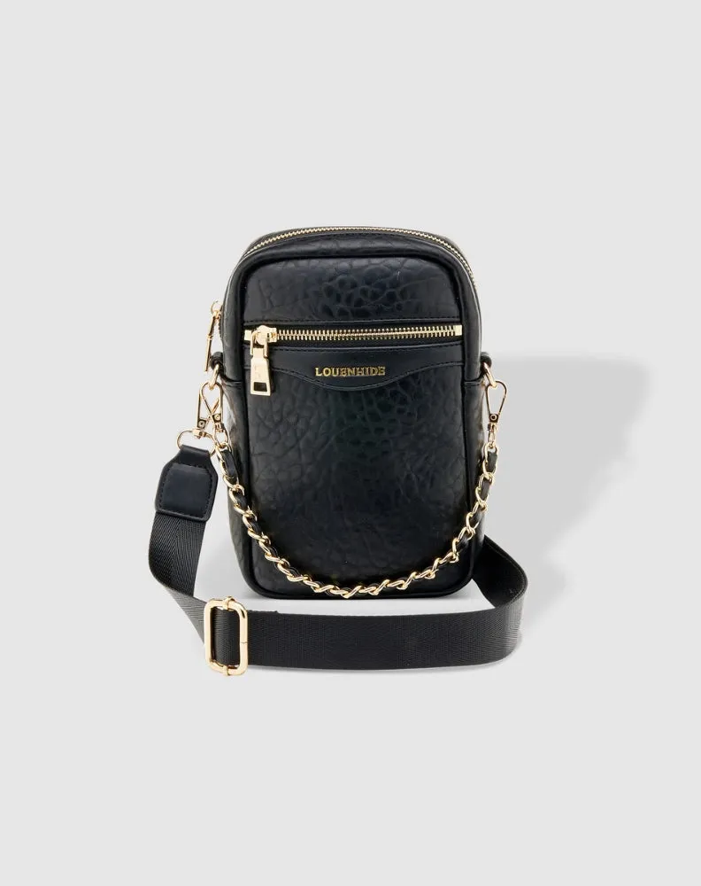 Frankie Phone Crossbody Bag - Black sold by Freez
