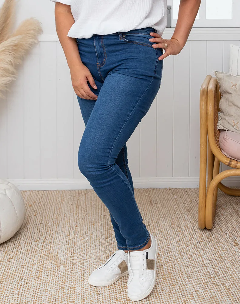 Skinny Leg Jean -Blue sold by Freez product image thumbnail 4