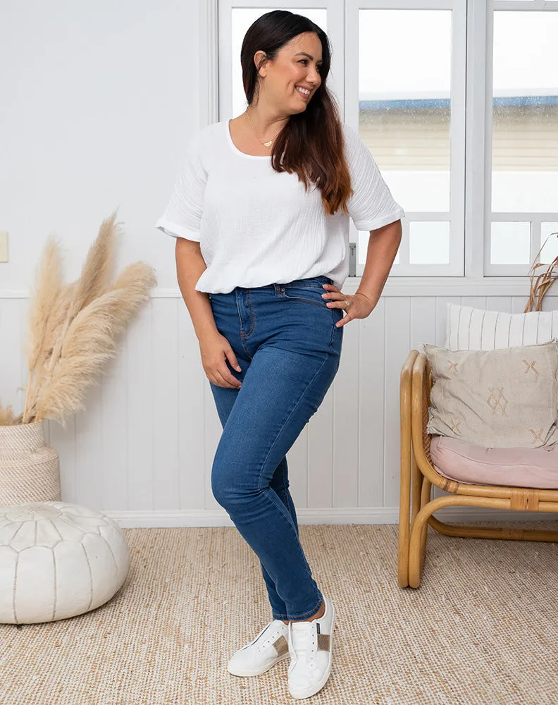 Skinny Leg Jean -Blue sold by Freez product image thumbnail 5