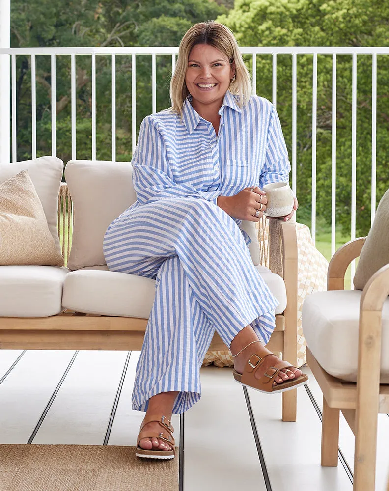 Alice Shirt - Blue/White Stripes sold by Freez product image thumbnail 5