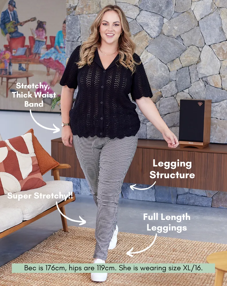 Checked Leggings sold by Freez product image thumbnail 3