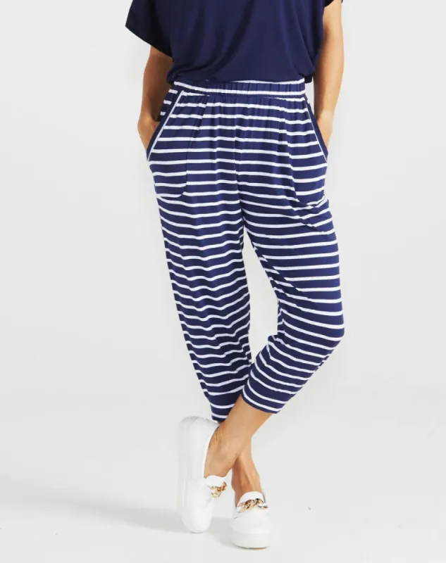 Tokyo 3/4 Pant - Parisian Stripe sold by Freez