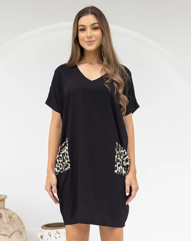 Contrast Pocket Dress sold by Freez