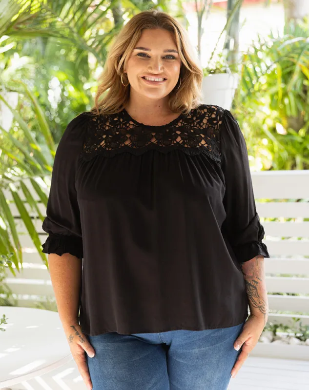 Gemma Top - Black sold by Freez