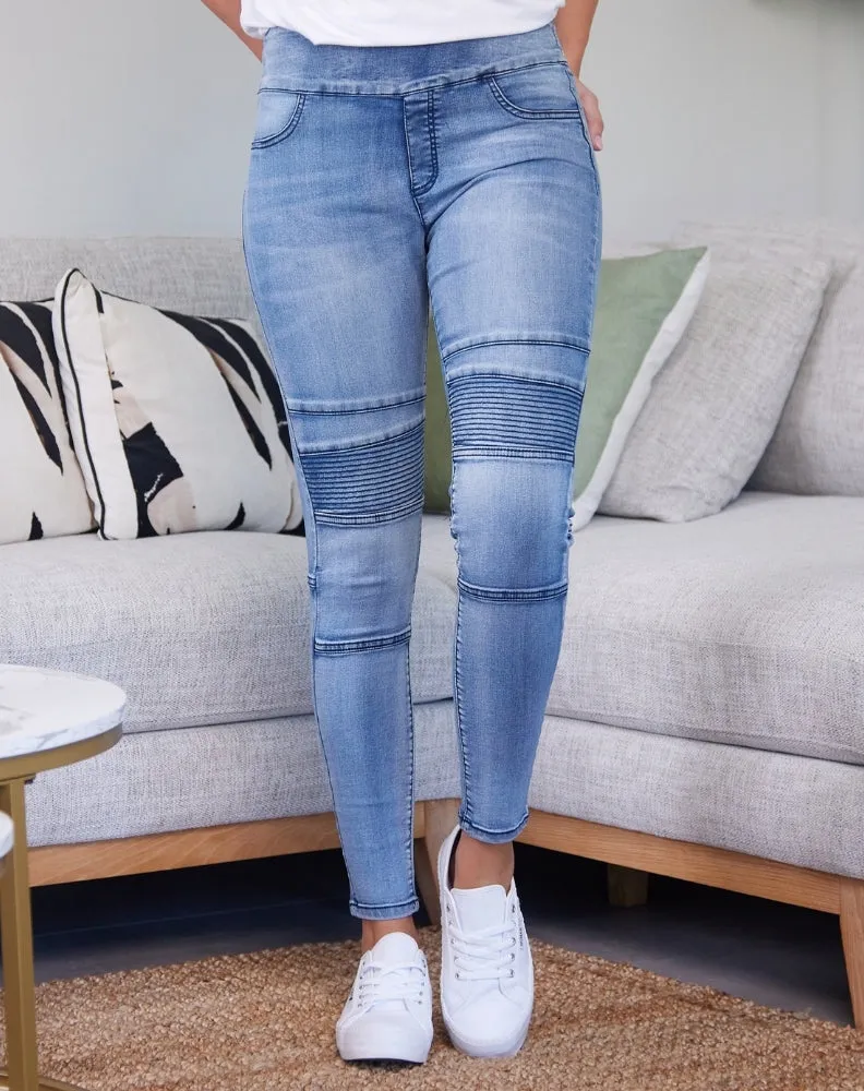 Ribbed Jean -Distressed sold by Freez