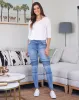 Ribbed Jean -Distressed sold by Freez