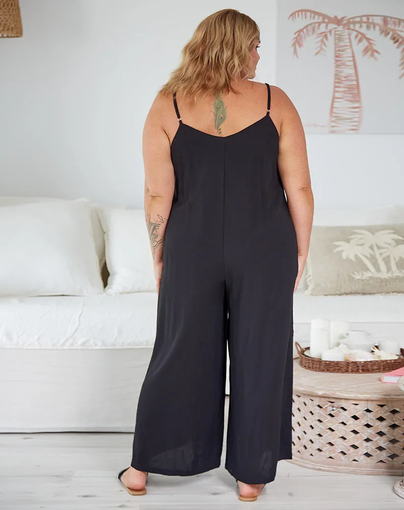 Leopard Playsuit - Black sold by Freez product image thumbnail 3