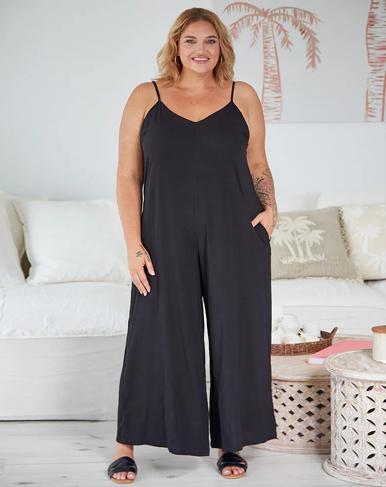 Leopard Playsuit - Black sold by Freez