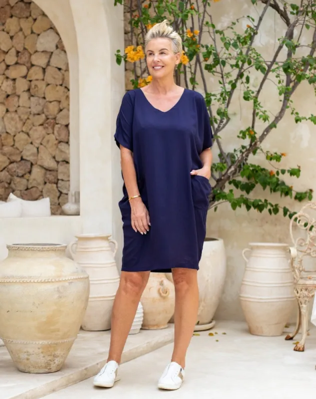 Pocket Dress - Ink sold by Freez