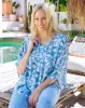 Boho Top - Blue/Floral sold by Freez