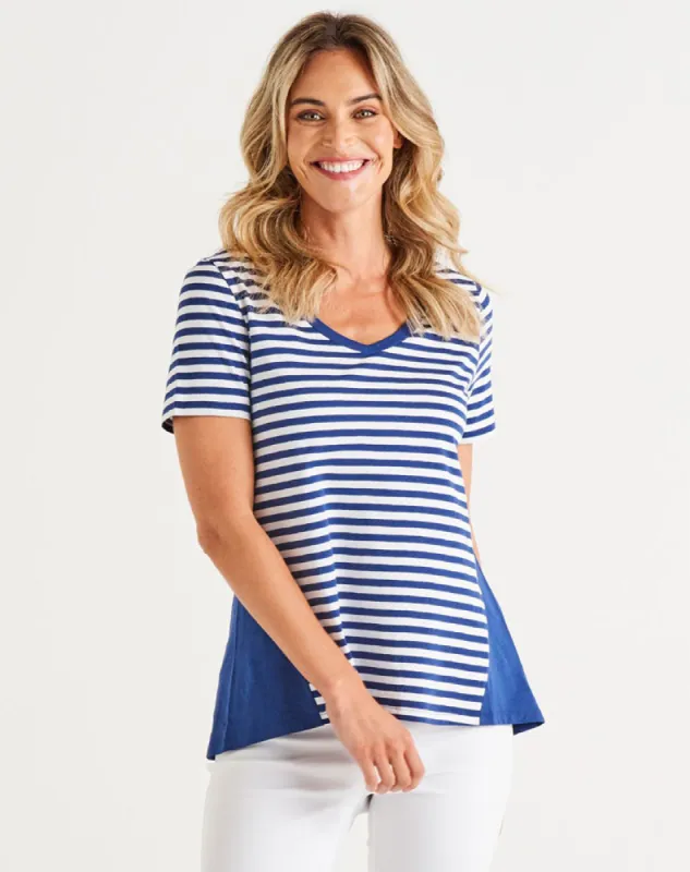 Luella Tee - Ocean Stripe sold by Freez