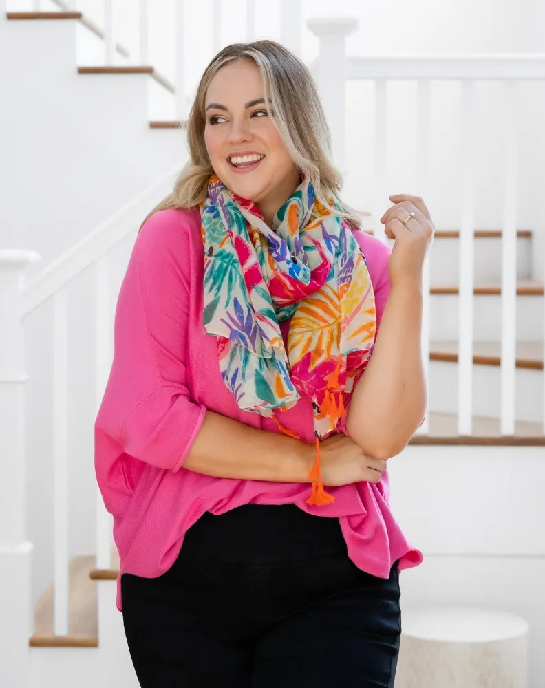 Print Scarf - Neon Floral sold by Freez product image thumbnail 4